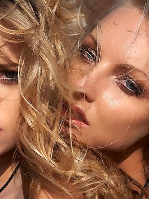 Nikky and Victoria performs an erotic display of the female form by the beach, with their beguiling   charm, enviable body. pics ~ SexyNakedModels.com